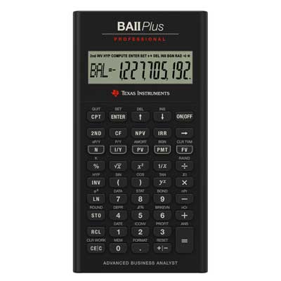 Interior Resignación Rústico TI BAII PLUS Professional Financial calculator